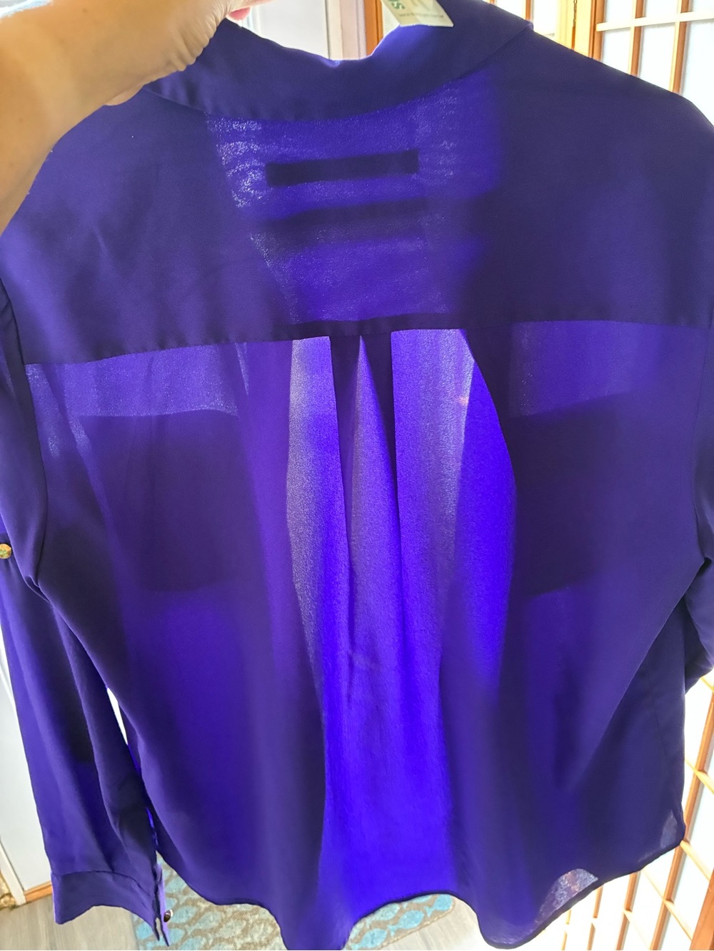 Ivanka Trump Purple Sheer Blouse
